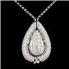 Image 1 : 14K Gold 1.74ctw Fancy Diamond Pendant