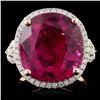 Image 1 : 18K Rose Gold 10.36ct Tourmaline & 0.73ct Diamond