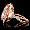 Image 3 : 18K Rose Gold 11.21ct Morganite & 0.91ct Diamond R