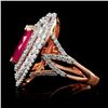 Image 3 : 18K Rose Gold 7.17ct Ruby & 2.93ctw Diamond Ring