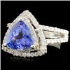 Image 2 : 14K Gold 2.98ct Tanzanite & 0.90ctw Diamond Ring