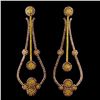 Image 1 : 18K Rose Gold 11.00ctw Fancy Color Diamond Earring