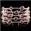 Image 1 : 18K Rose Gold 11.24ct Ruby & 3.42ctw Diamond Bangl