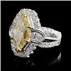Image 2 : 18K White Gold 4.52ctw Fancy Color Diamond Ring