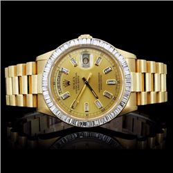 Rolex Day-Date Men's 3.50ct Diamond Wristwatch