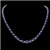 `14k Gold 30ct Sapphire 1.10ct Diamond Necklace