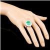 Image 3 : 18K Gold 8.12ct Emerald & 1.55ctw Diamond Ring