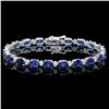 Image 1 : `14k Gold 15ct Sapphire 0.60ct Diamond Bracelet