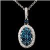 Image 1 : 14K White Gold 1.12ctw Fancy Color Diamond Pendant