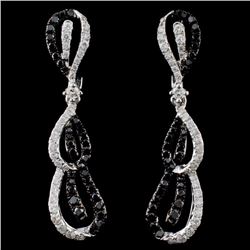 14K White Gold 1.07ctw Fancy Diamond Earrings