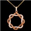 Image 1 : 14K Gold 0.62ctw Fancy Color Diamond Pendant
