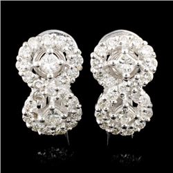 18K Gold 1.63ctw Diamond Earrings