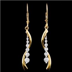 14K Gold 0.50ctw Diamond Earrings