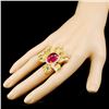 Image 3 : 18K Gold 12.04ct Rubellite Tourmaline & 0.68ctw Di