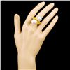 Image 4 : 18K Gold 13.00MM Pearl & 0.68ctw Diamond Ring