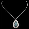 Image 3 : 14K Gold 1.74ctw Fancy Diamond Pendant