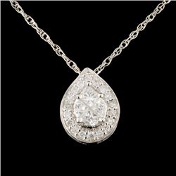 18K Gold 0.53ctw Diamond Pendant