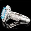 Image 3 : 14K Gold 3.24ct Topaz & 0.50ctw Diamond Ring
