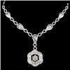 Image 2 : 14K Gold 3.69ctw Diamond Necklace