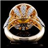 Image 3 : 14K Gold 4.05ct Tourmaline & 2.07ct Diamond Ring