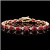`14k Gold 15ct Ruby 0.60ct Diamond Bracelet