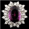 Image 1 : 14K Gold 6.49ct Tourmaline & 0.97ctw Diamond Ring