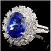 Image 2 : 18K Gold 3.90ct Tanzanite & 1.63ct Diamond Ring
