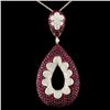 Image 2 : 18K Gold 5.58ct Ruby & 1.24ctw Diamond Pendant