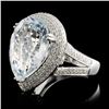 Image 2 : 14K White Gold 7.16ct Aquamarine & 0.75ct Diamond