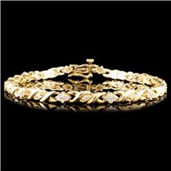 14K Gold 1.00ctw Diamond Bracelet