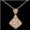 Image 1 : 14K Gold 1.17ctw Fancy Diamond Pendant