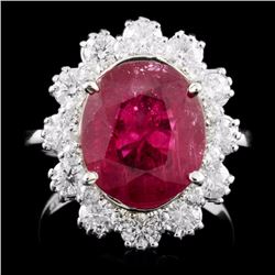 14K Gold 5.06ct Ruby & 1.24ctw Diamond Ring