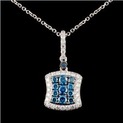 14K Gold 1.12ctw Fancy Diamond Pendant