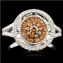 14K Gold 0.99ctw Fancy Color Diamond Ring