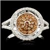 Image 1 : 14K Gold 0.99ctw Fancy Color Diamond Ring