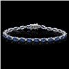 Image 1 : `14k Gold 12ct Sapphire 0.54ct Diamond Bracelet