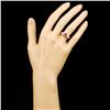 Image 4 : 14K Gold 0.98ct Ruby & 0.34ctw Diamond Ring