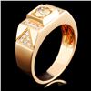 Image 2 : 14K Gold 0.84ctw Fancy Color Diamond Ring