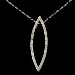 14K Gold 0.84ctw Diamond Pendant