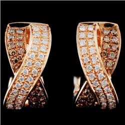 14K Gold 0.39ctw Fancy Diamond Earrings