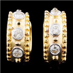 14K Gold 0.45ctw Diamond Earrings