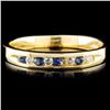 Image 1 : 14K Gold 0.14ctw Sapphire & 0.08ctw Diamond Ring
