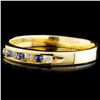 Image 2 : 14K Gold 0.14ctw Sapphire & 0.08ctw Diamond Ring
