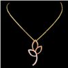 Image 2 : 14K Gold 0.54ctw Fancy Color Diamond Pendant
