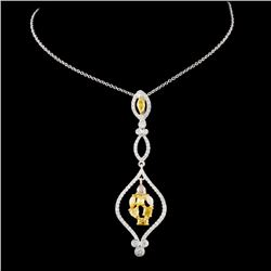 18K Gold 1.26ctw Fancy Color Diamond Pendant