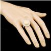 Image 3 : 14K Gold 5.51ct Opal & 1.26ctw Diamond Ring