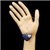 Image 3 : 14K Gold 9.51ct Sapphire & 0.45ctw Diamond Pendant