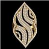 Image 2 : Natural 2.0 CTW Micro Pave Diamond Certified Designer Ring 14K Yellow Gold - 20870-REF#121Y7V