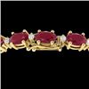 Image 1 : Natural 23.5 CTW Ruby & Diamond Certified Eternity Tennis Bracelet Gold - 29376-REF#93H2R