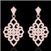 Image 2 : Natural 2.50 CTW Micro Pave Diamond Certified Designer Earrings 14K Gold - 22550-REF#152A2N